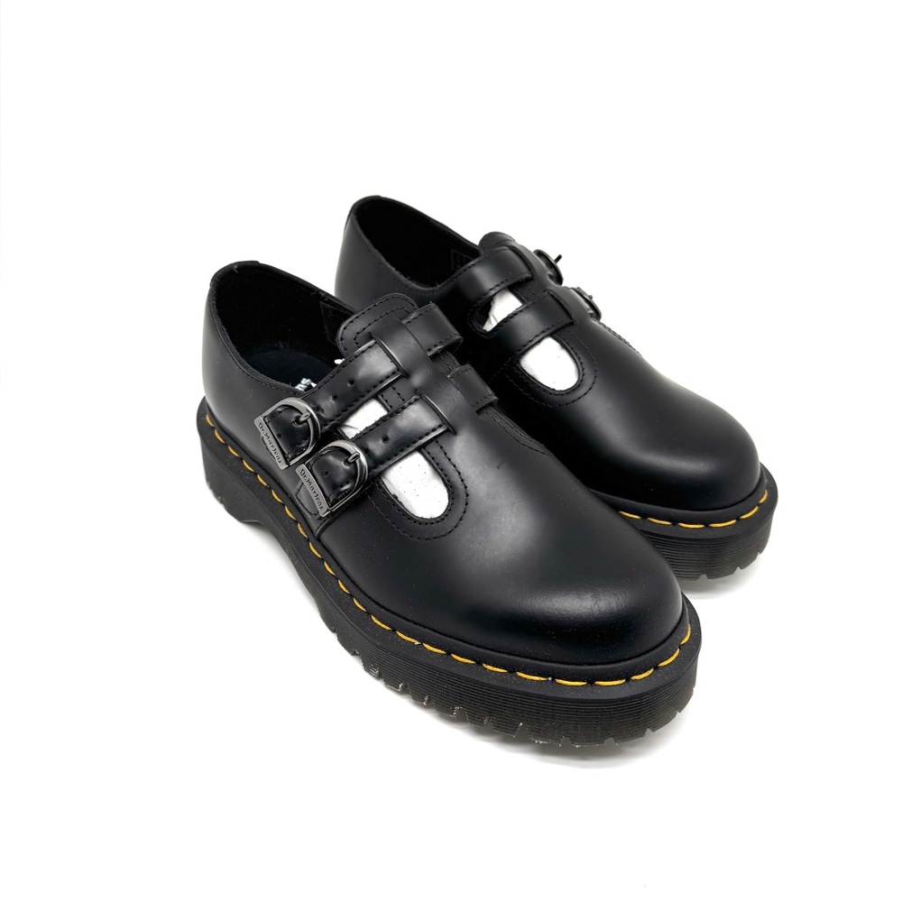 Dr. Martens 8065 II Core Bex Platform Mary Janes Black Smooth Leather Size 7 - Picture 3 of 12
